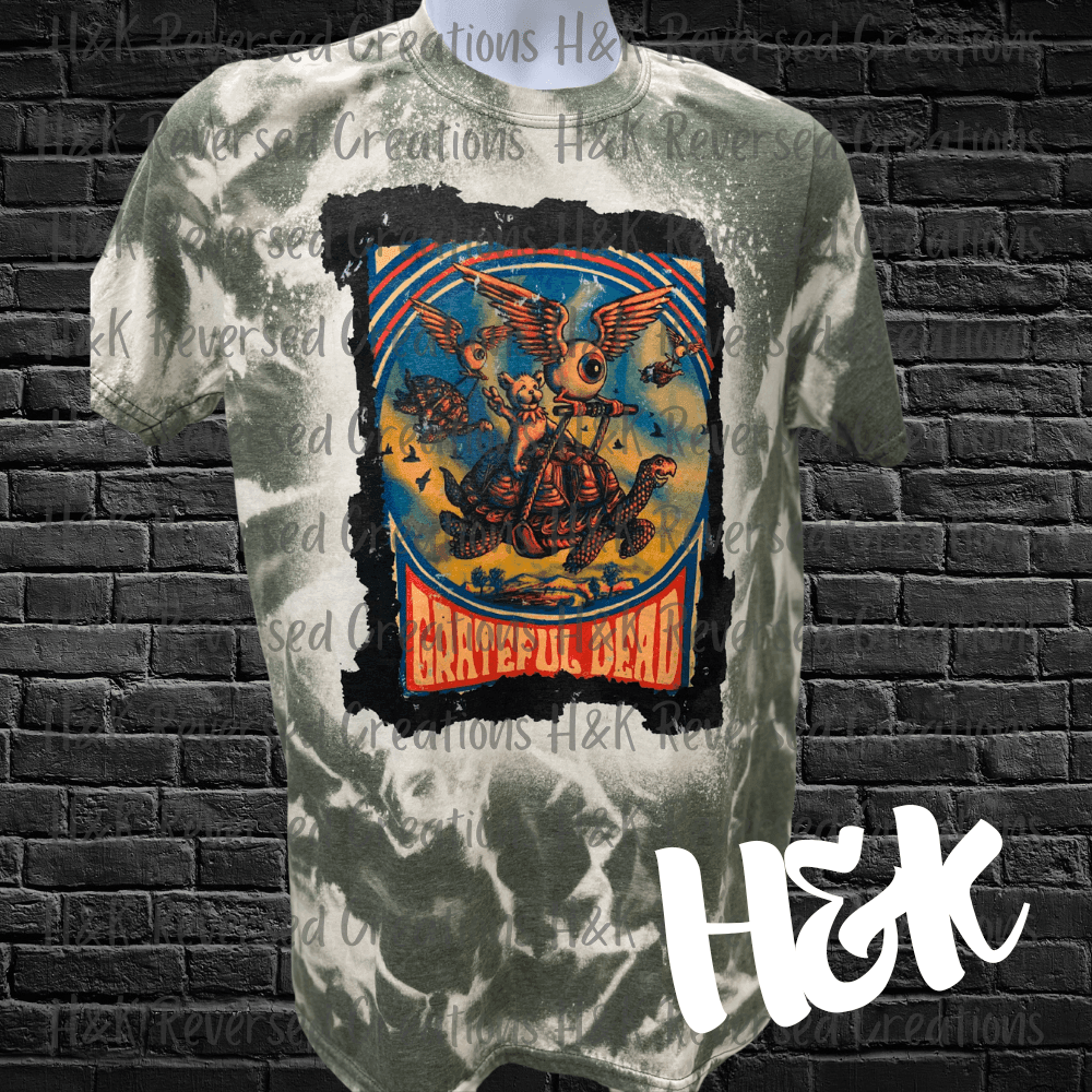 Grateful Dead Bleached Tee - H&K Reversed Creations 