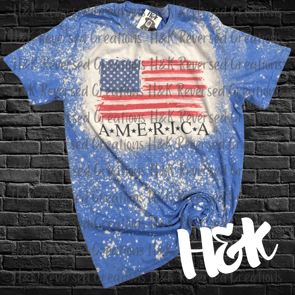 Blue American Flag Shirt - H&K Reversed Creations 