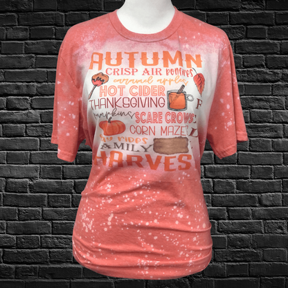 Autumn Bleached Tee - H&K Reversed Creations 