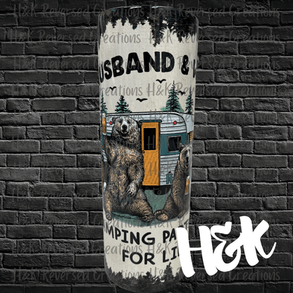 Camping Partners For Life Tumbler - H&K Reversed Creations 