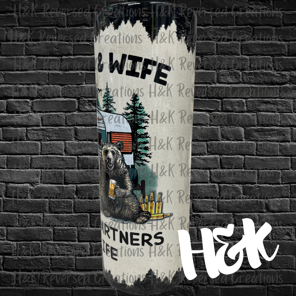 Camping Partners For Life Tumbler - H&K Reversed Creations 