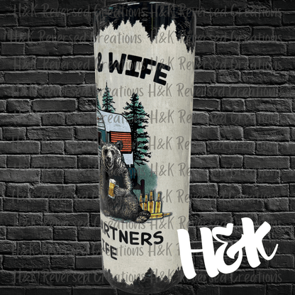 Camping Partners For Life Tumbler - H&K Reversed Creations 