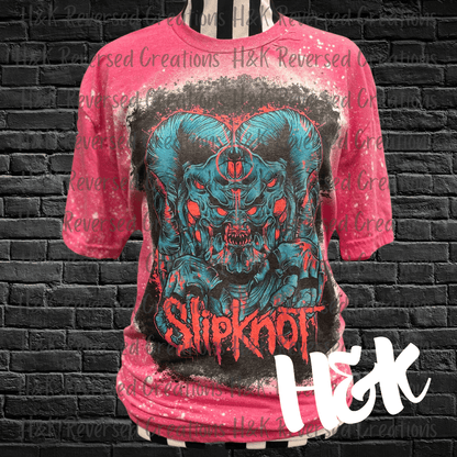 Slipknot Bleached Tee - H&K Reversed Creations 