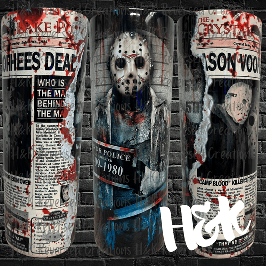 Jason Newspaper Tumbler - H&K Reversed Creations 