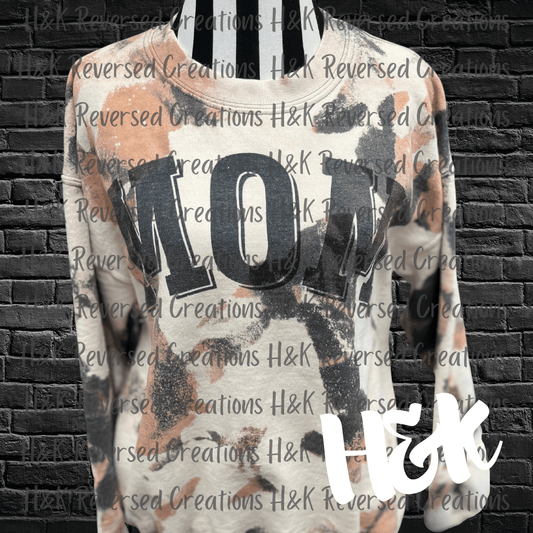 Mom Cowhide Crewneck - H&K Reversed Creations 