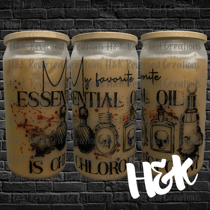 My Favorite Essential Oil Glass Can - H&K Reversed Creations 