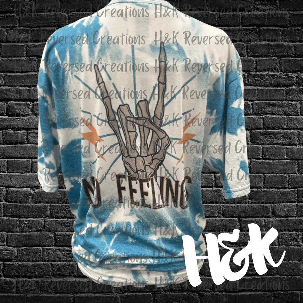 No Feelings Bleached Tee - H&K Reversed Creations 