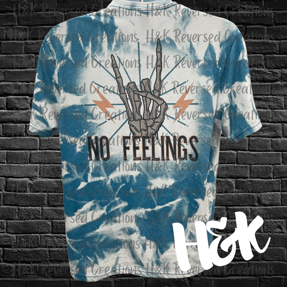 No Feelings Bleached Tee - H&K Reversed Creations 