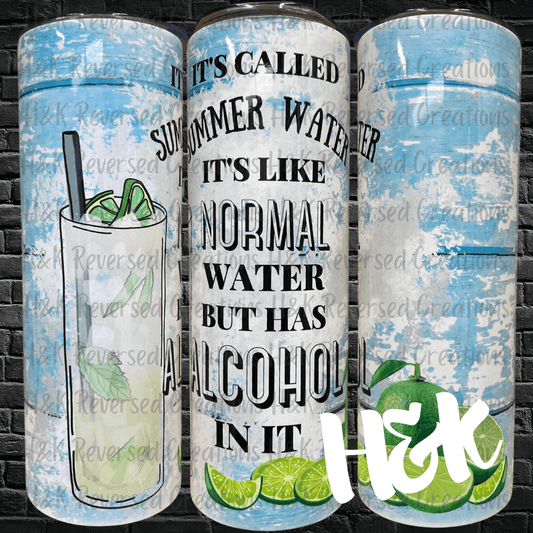 Summer Water Tumbler - H&K Reversed Creations 