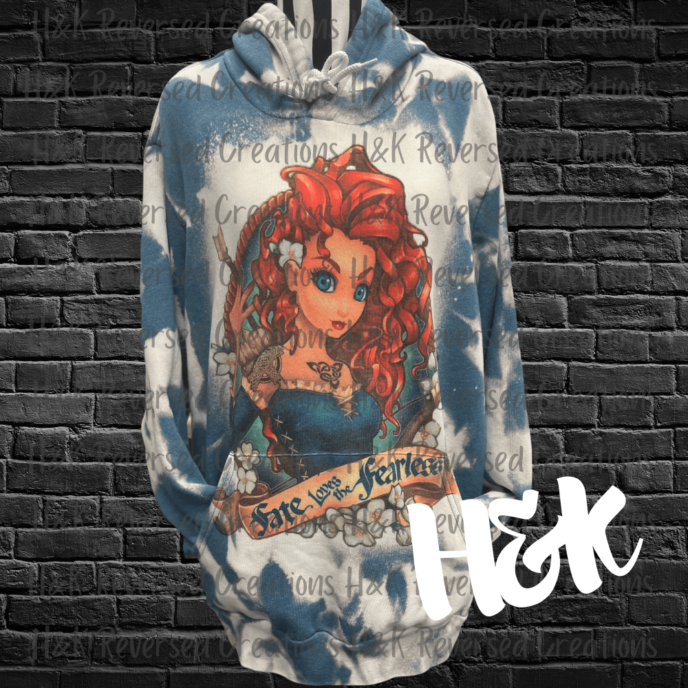 Teal Pin Up Princess Hoodie - H&K Reversed Creations 