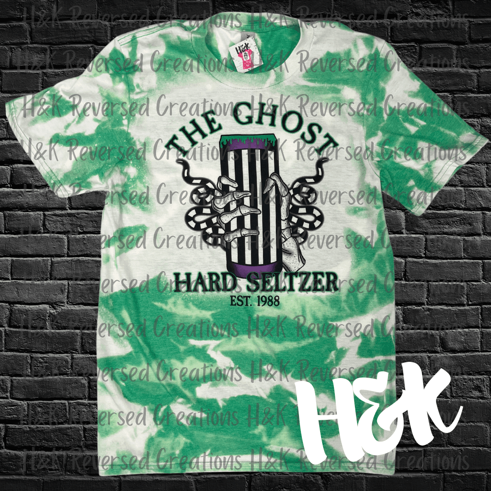 The Ghost Hard Seltzer Bleached Tee - H&K Reversed Creations 