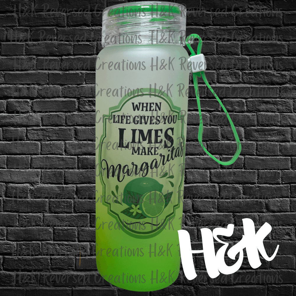 17oz Glass Water Bottles - H&K Reversed Creations 