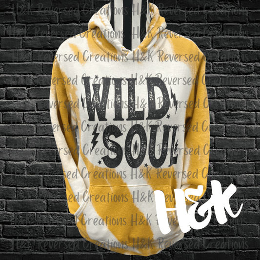 Wild Soul Bleached Hoodie - H&K Reversed Creations 