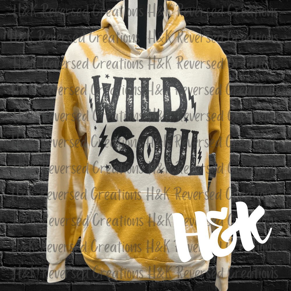 Wild Soul Bleached Hoodie - H&K Reversed Creations 